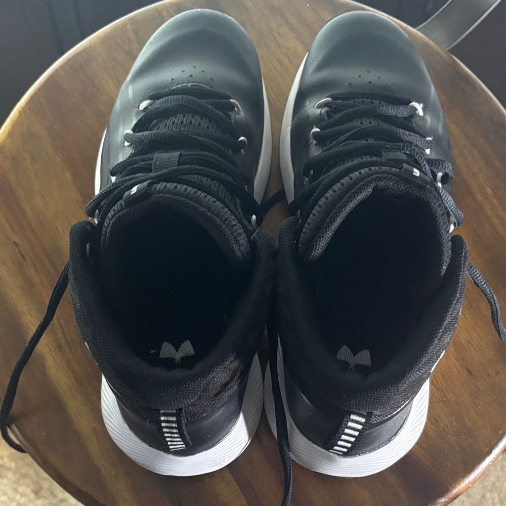 Under Armour Black and White Kids Sneakers - Picture 4 of 5